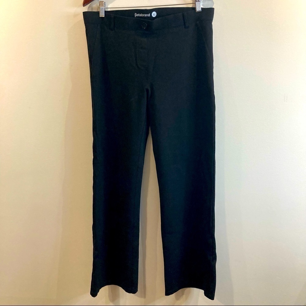 BETABRAND Sz XL Straight Leg Comfort Career Casual Trousers Pants